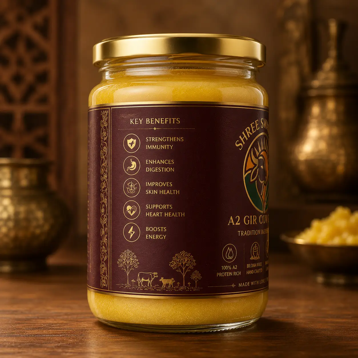 A2 Gir Cow Ghee - 500ml - Image 3