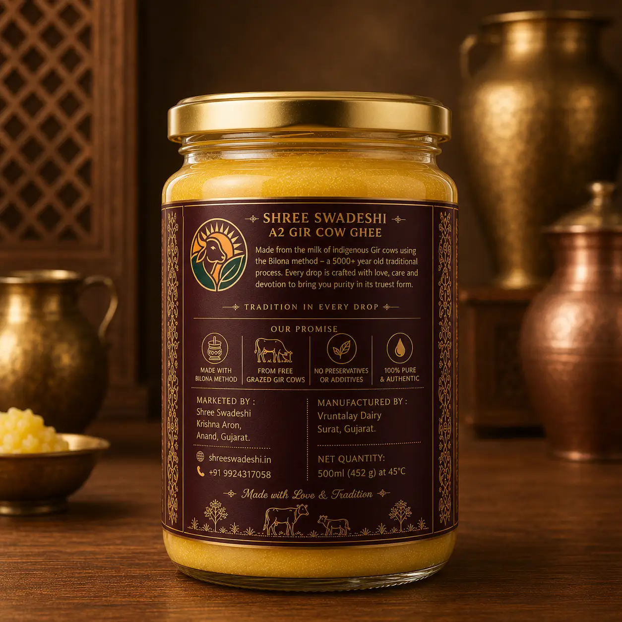 A2 Gir Cow Ghee - 500ml - Image 4